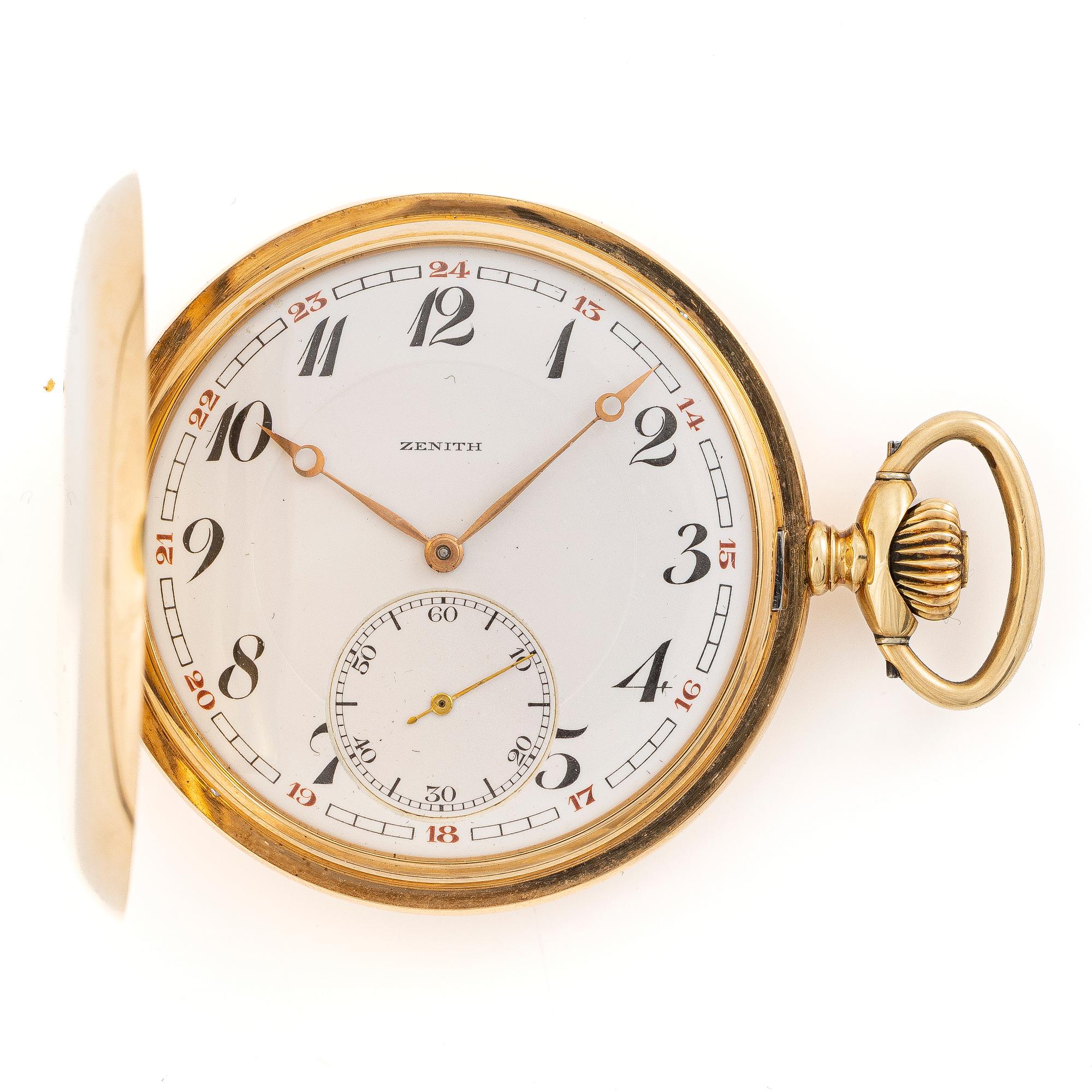 Zenith, pocket watch, hunter case, 51 mm.