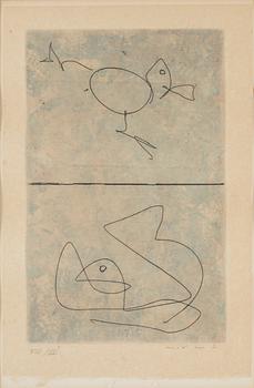 MAX ERNST, etching and aquatint, 1972, on Japon paper, signed in pencil and numbered XIX/XX.