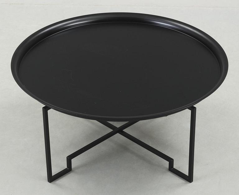 A Per Öberg black lacquered sofa table, Svenskt Tenn, post 2000.