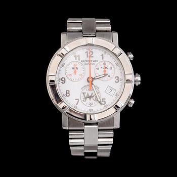 ARMBANDSUR Raymond Weil W1 chronograph stal 1900 talets senare del. Bukowskis