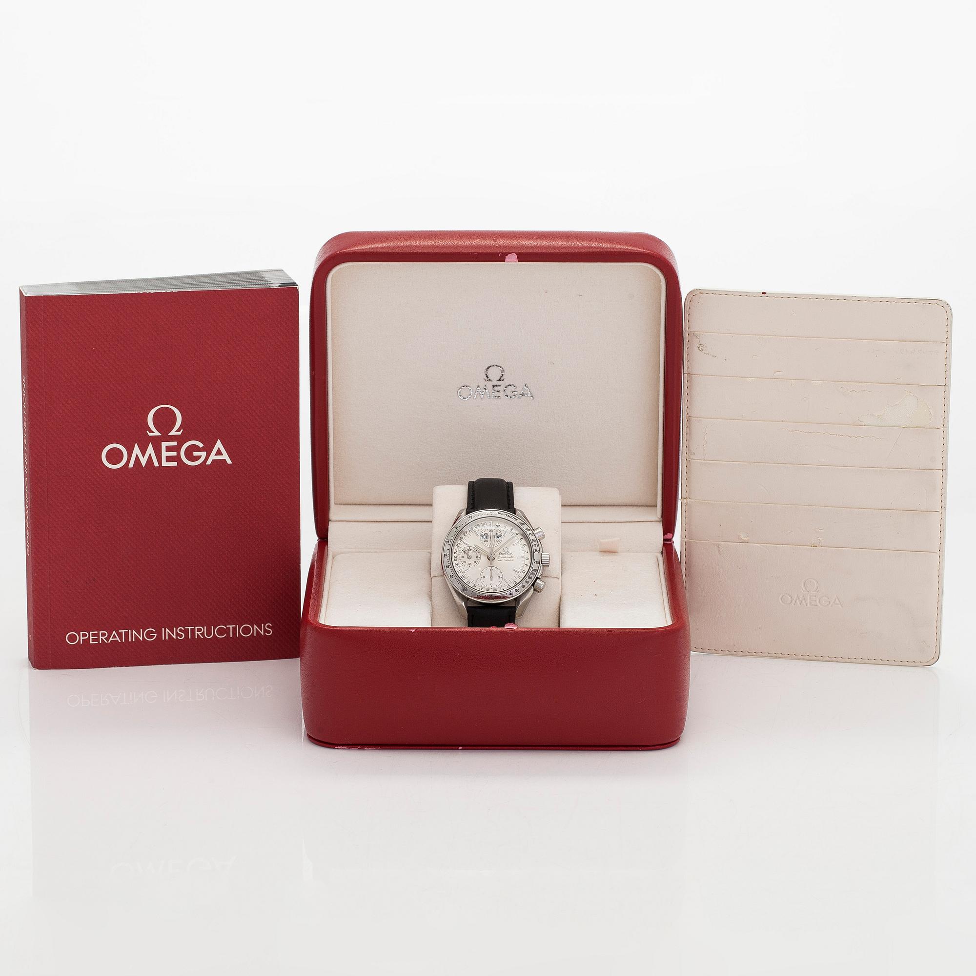 Omega, Speedmaster, Day-Date, kronografi, rannekello, 39 mm.