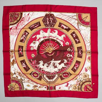 Hermès, a 'Vacheron Constantin' silk scarf.