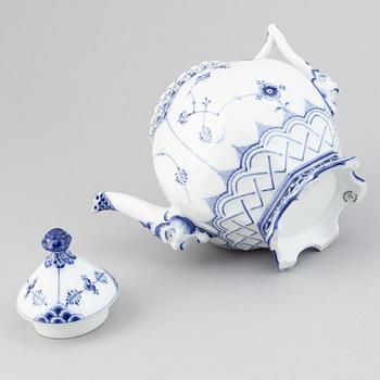 Royal Copenhagen, a '1118' 'Musselmalet Full Lace' porcelain teapot, Denmark.