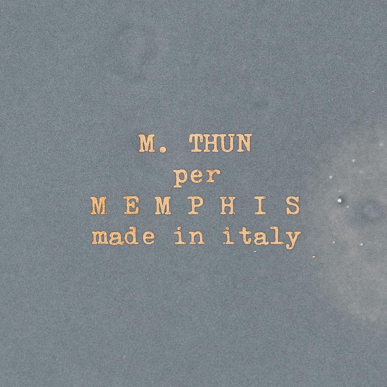 Matteo Thun, A 1980's porcelain 'Nefertiti' teapot and sugar bowl for Memphis, Bitossi, Montelupo Fiorentino, Italy.