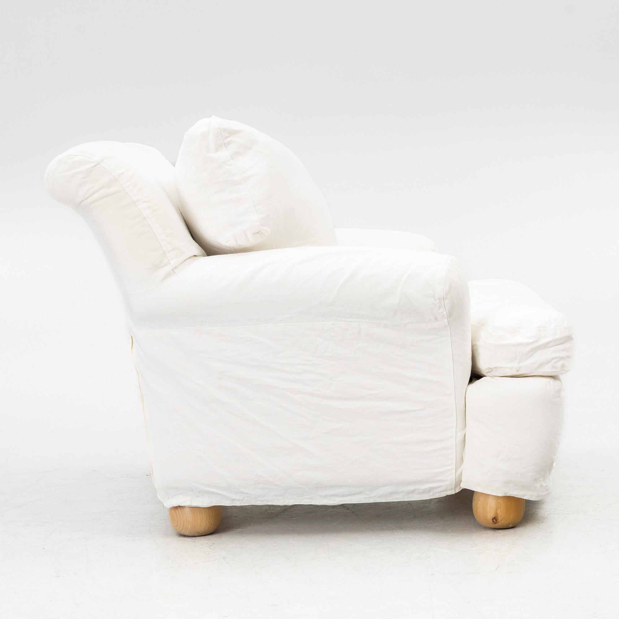 An armchair, contemporary.