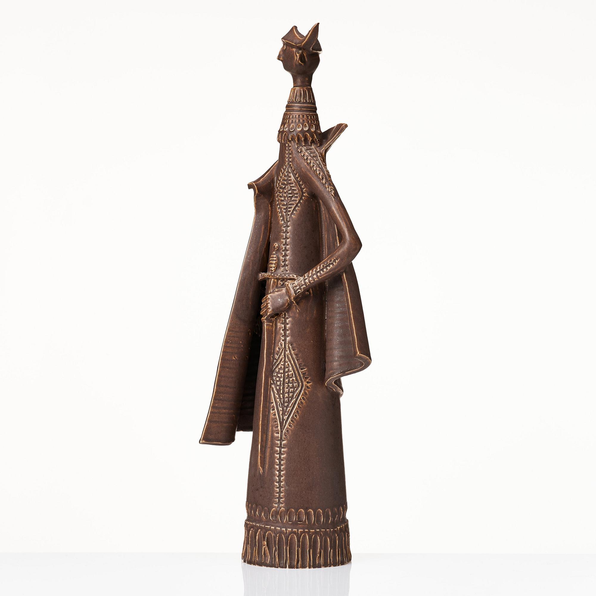 Olle Alberius, a stoneware sculpture of a toreador, signed and dated 1959, probably unique.