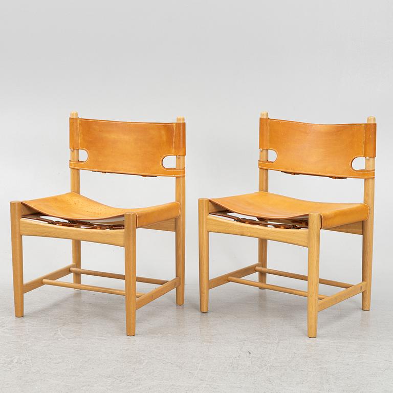 Børge Mogensen, stolar, 5 st, modell 3237, Fredericia Stolefabrik, Danmark.