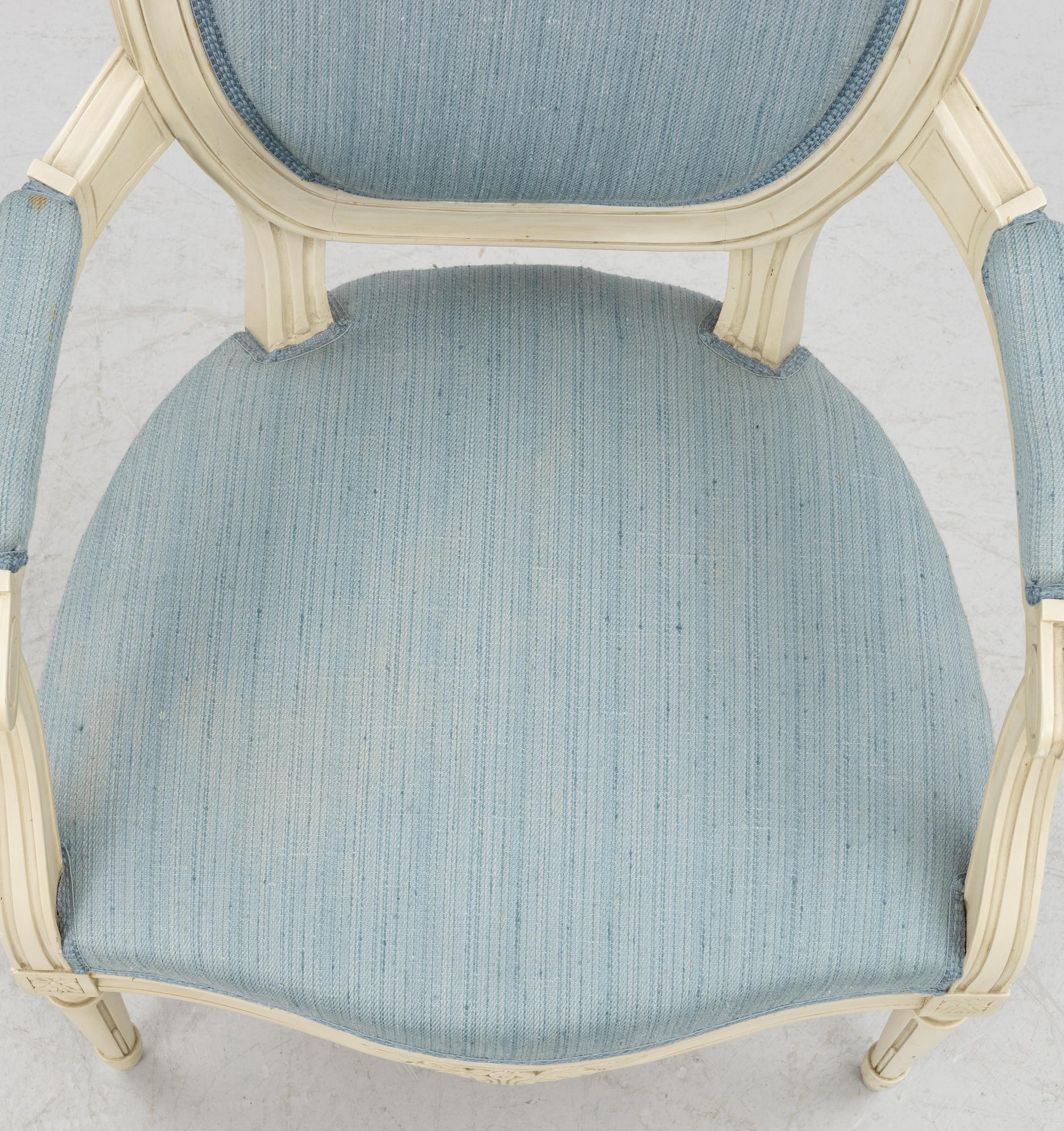 Chairs, 12 pcs, Gustavian style, second half of the 20th Century.