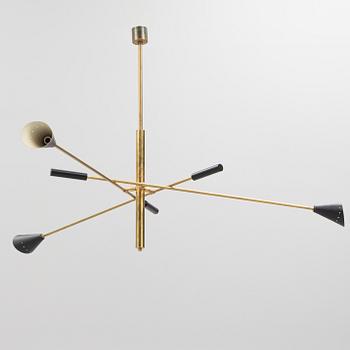 A "Bilancere sputnik" ceiling lamp, Luci Srl, Parma, Italy, late 20th century/21st century.