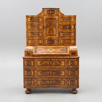 A South German late Baroque marquetry 'Tabernakelschrank' writing cabinet, first part of the 18th century.