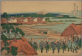 Katsushika Hokusai, after, from the series 'Thirty-six Views of Mount Fuji', 20th century.
