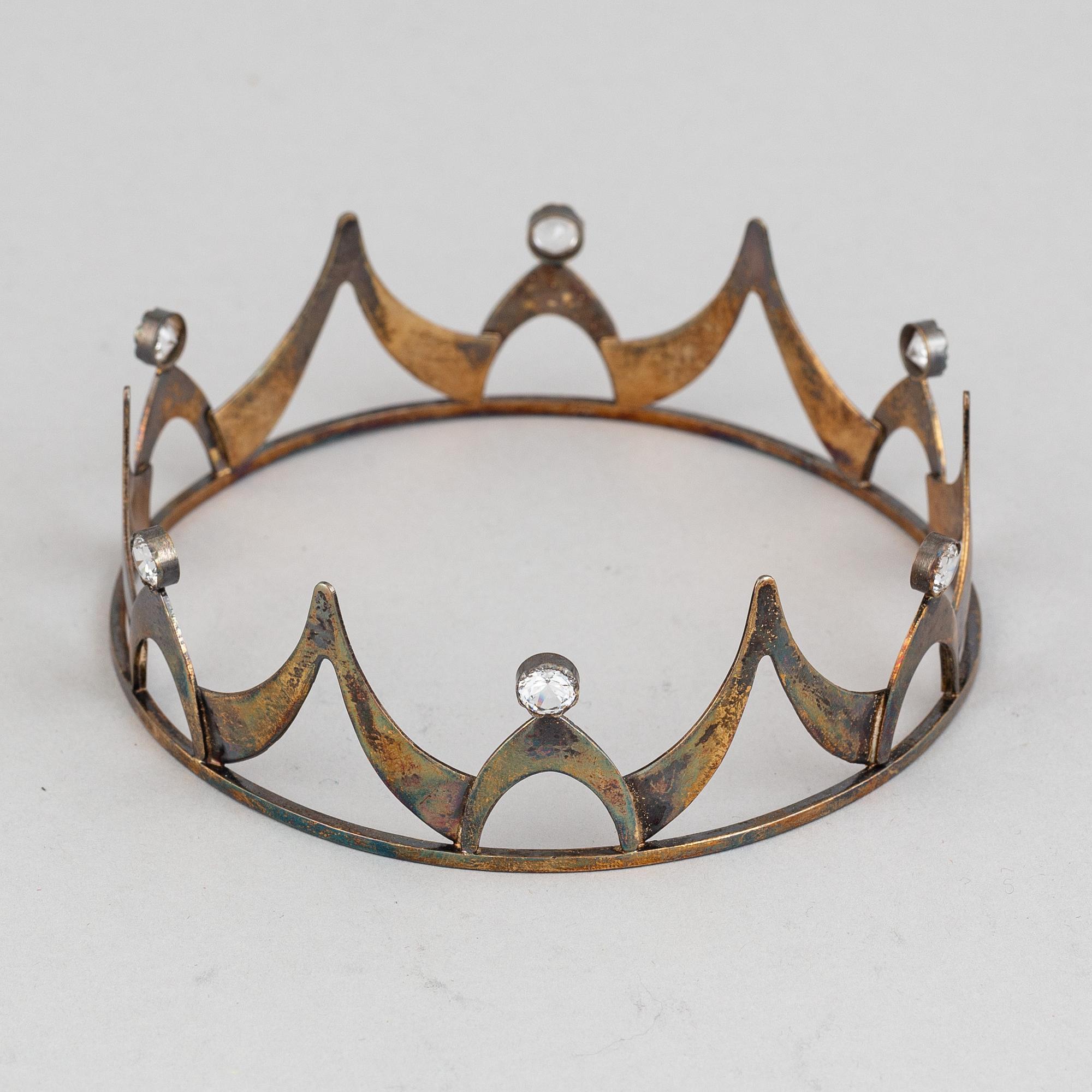 A Swedish wedding crown, mark of Albrechts, Lund 1961.