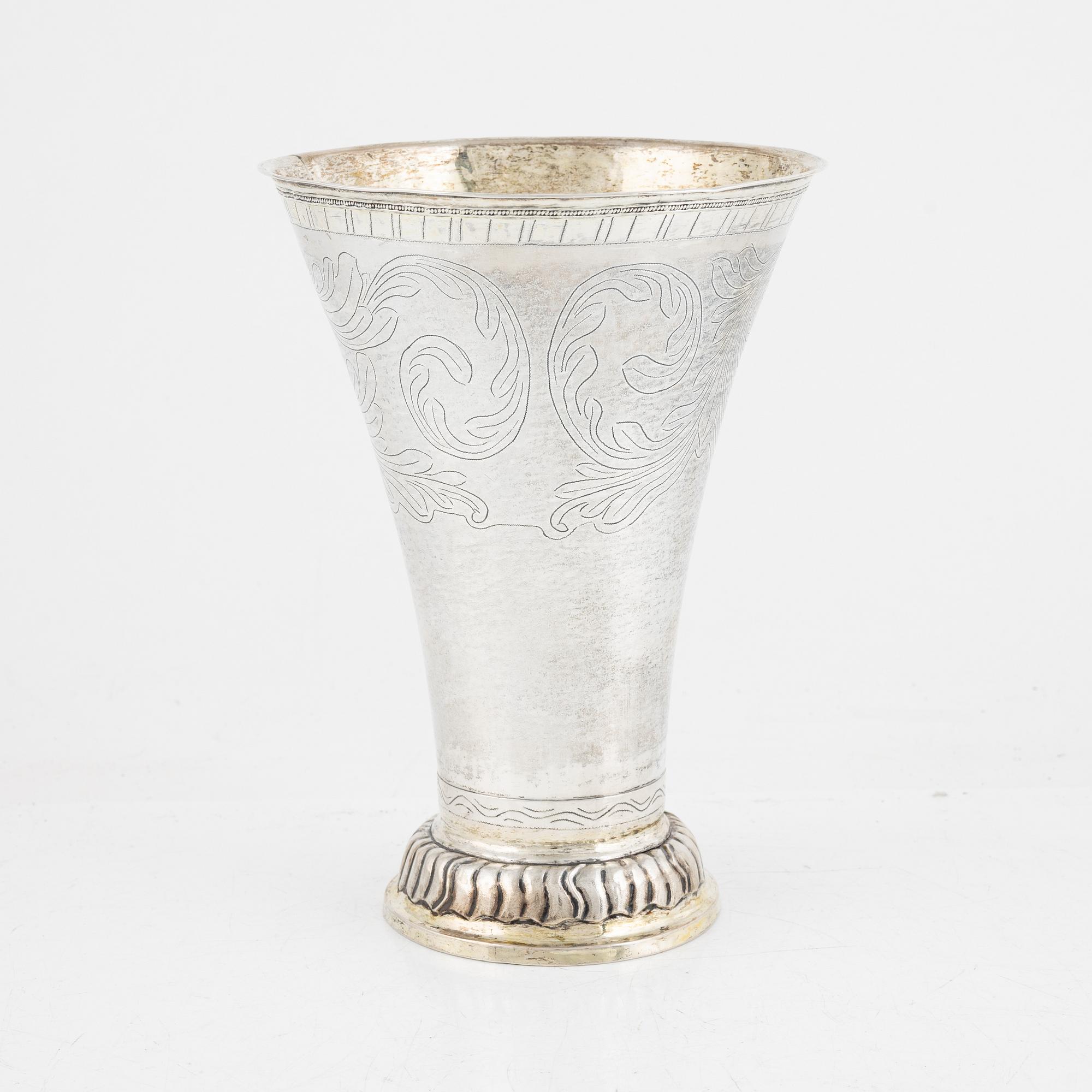 A Swedish silver beaker, mark of Jonas Nordqvist, Hudiksvall 1799.