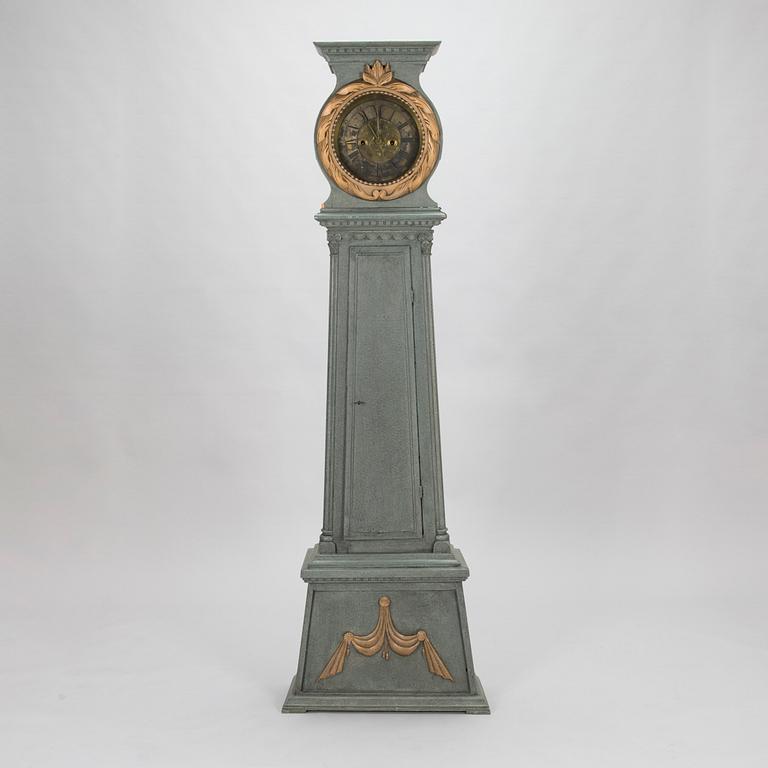 A Gustavian early 19th-century longcase clock by Assar Jacobsson, Sweden.