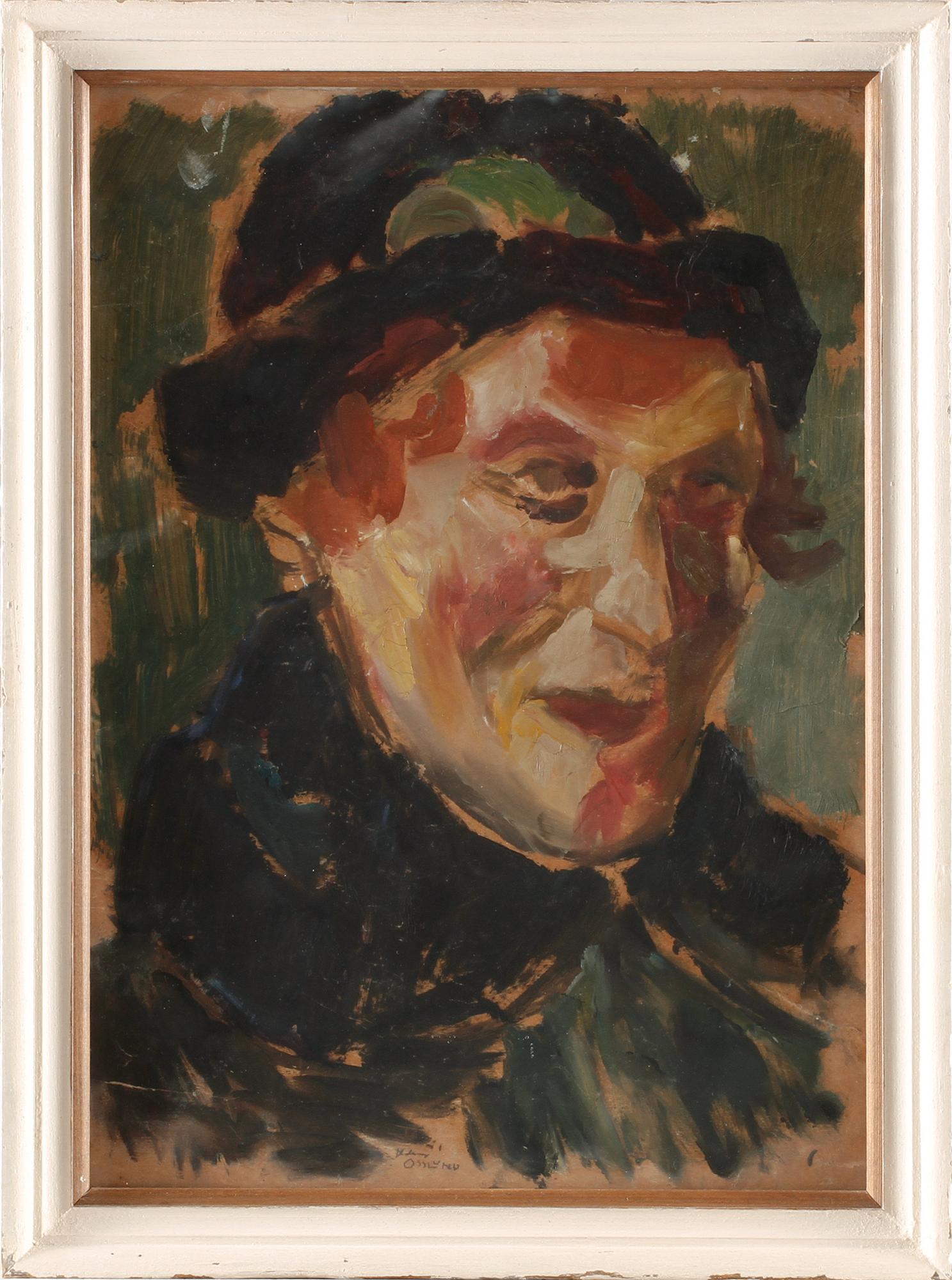 HELMER OSSLUND, olja på papper, signerad.