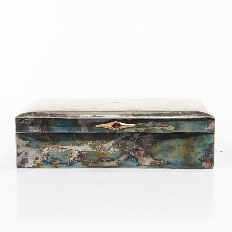 Cigarrskrin, silver, GAB, Stockholm 1928.