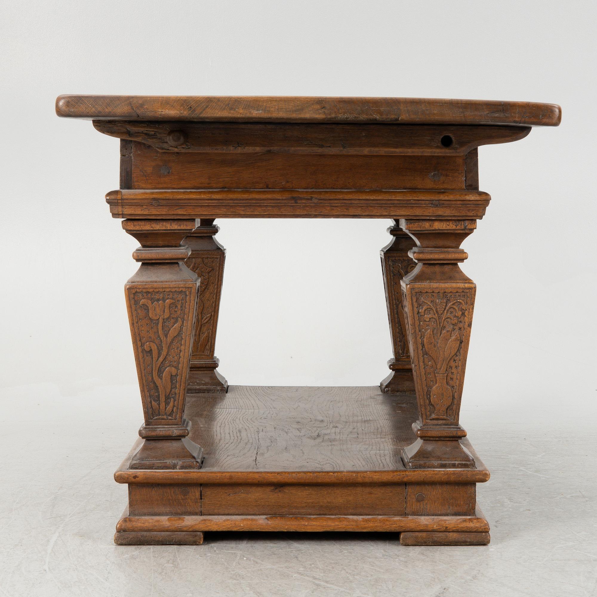 A Swedish provincial table, dated 1792.