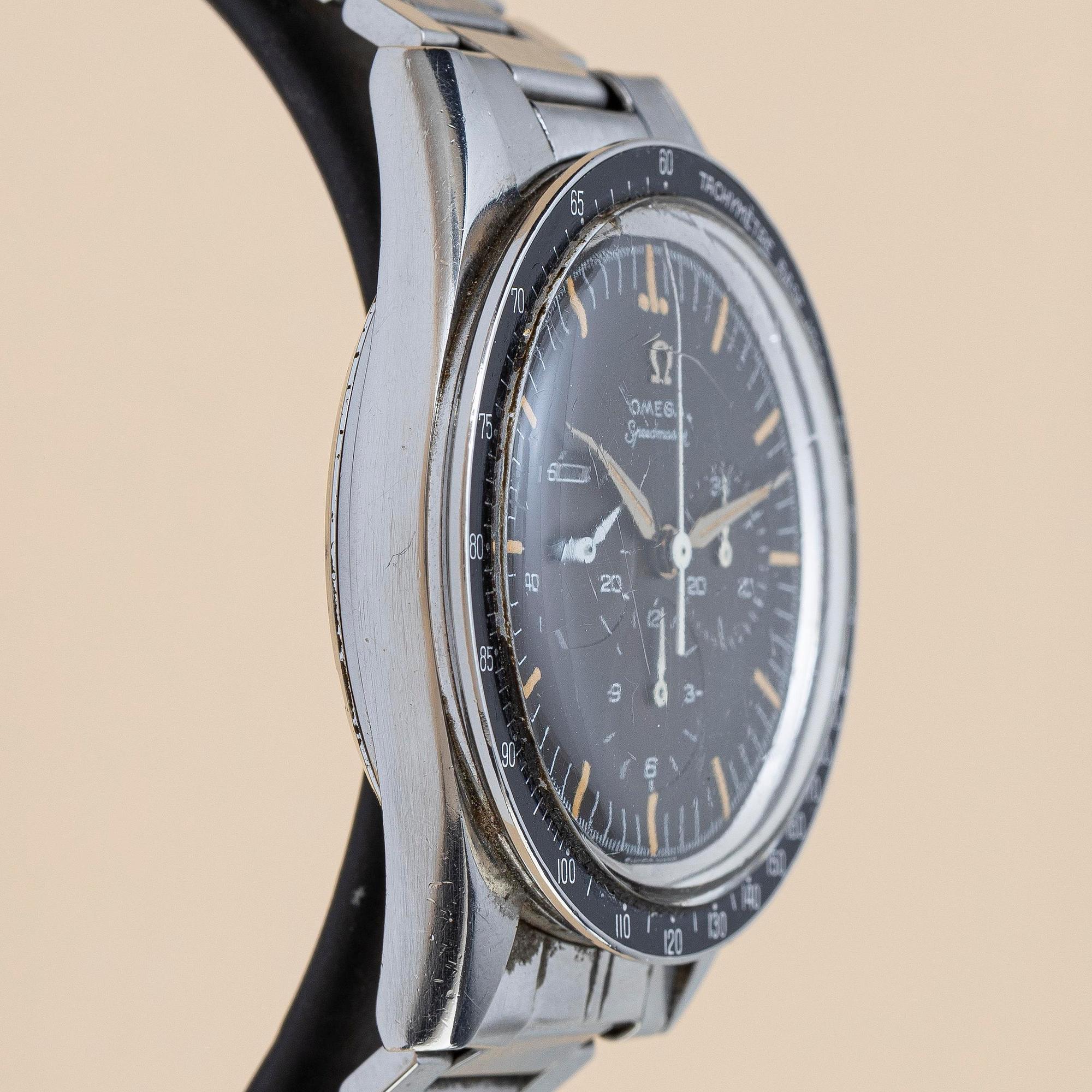Omega, Speedmaster, "Base 1000", "Tropical Dial", "2998-1", "Naiad crown", ca 1959.