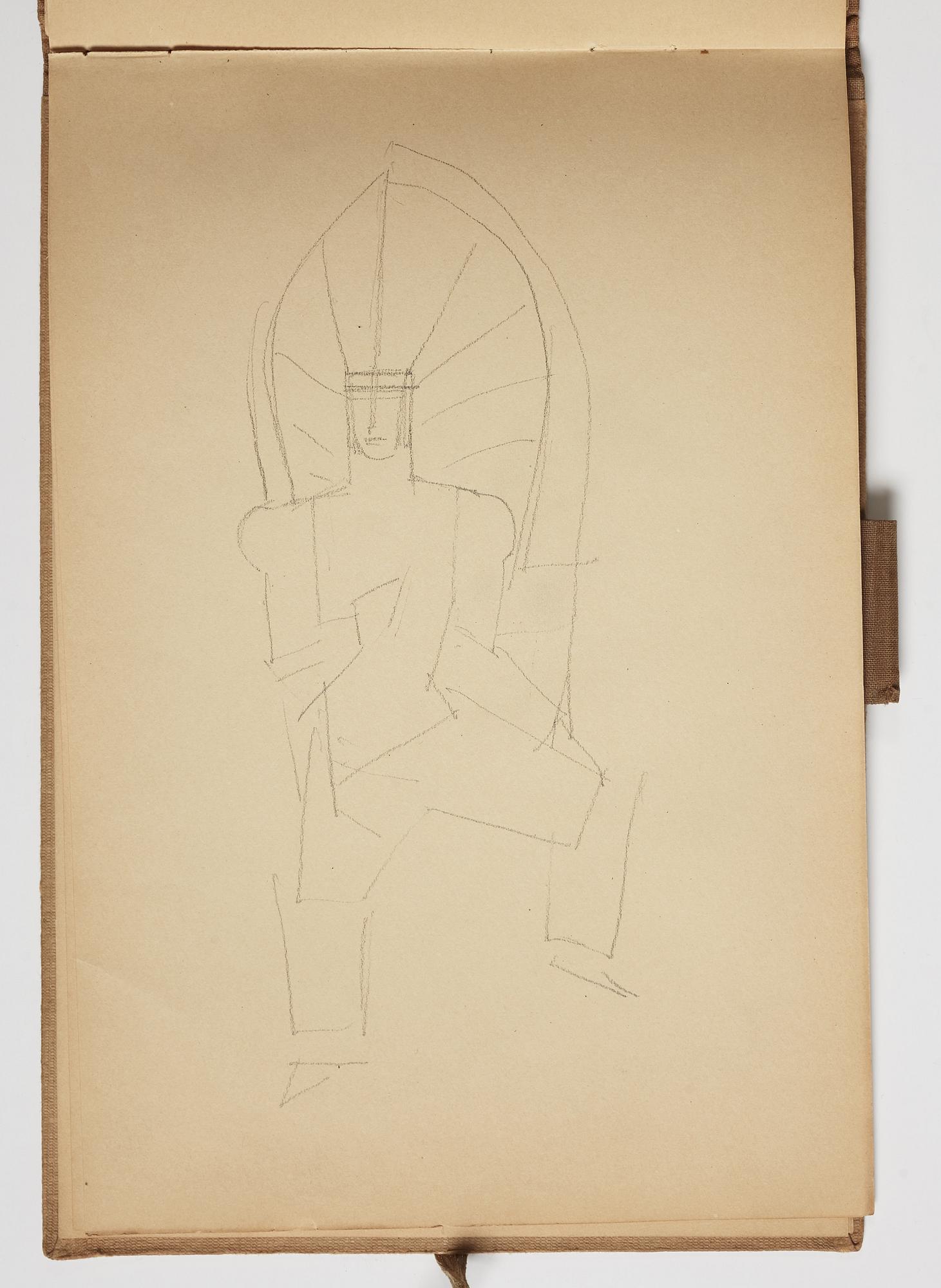 GÖSTA ADRIAN-NILSSON, sketchpad, 1920/30's, by the artist's own hand inscribed GAN with indian ink on the cover.