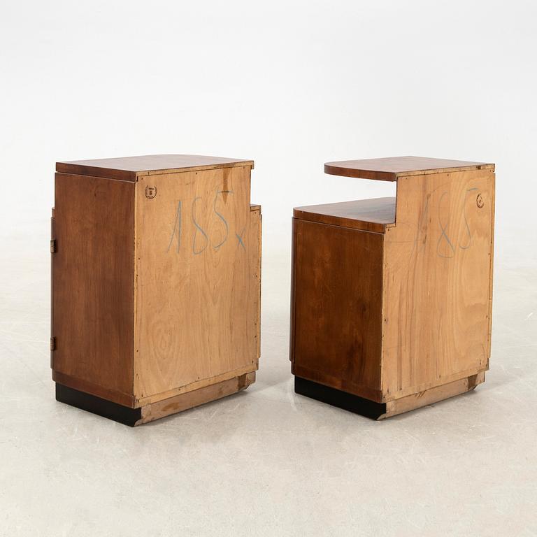 Bedside tables, a pair, Art Deco, mid-20th century.