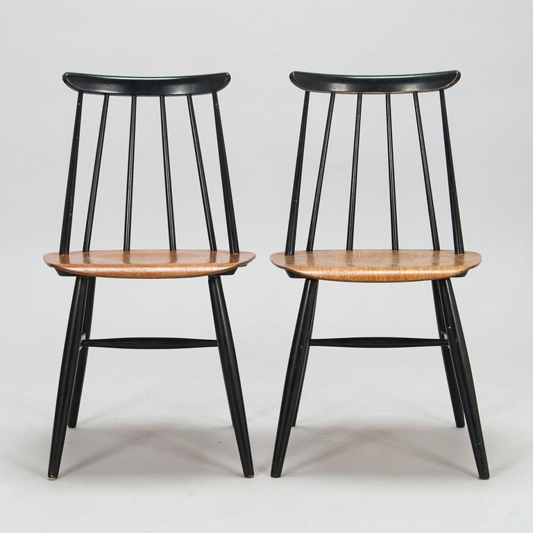 Ilmari Tapiovaara, stolar, 6 st, "Fanett", tillverkare Asko 1900-talets mitt.