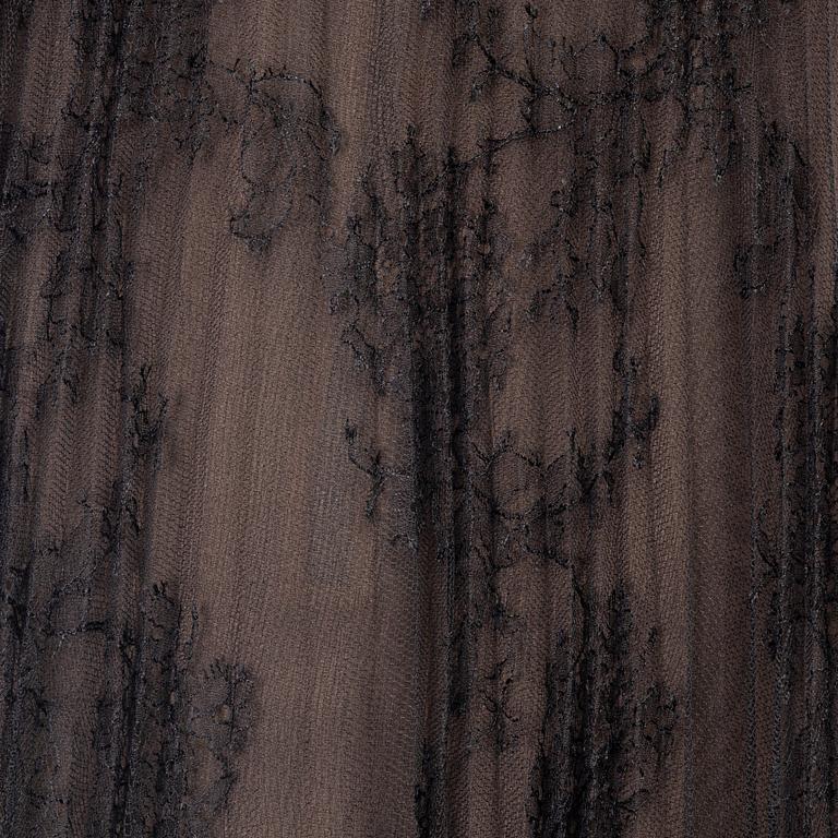 Valentino, a black lace dress, size 6.