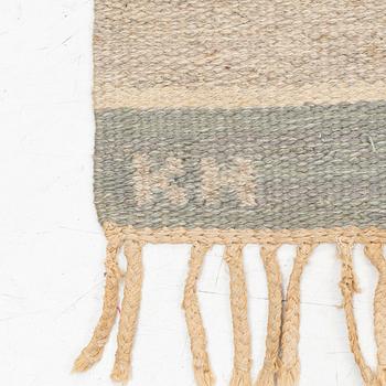 Rug, flat weave, Maj Svanström, Klockaregården, approx. 242 x 180 cm.