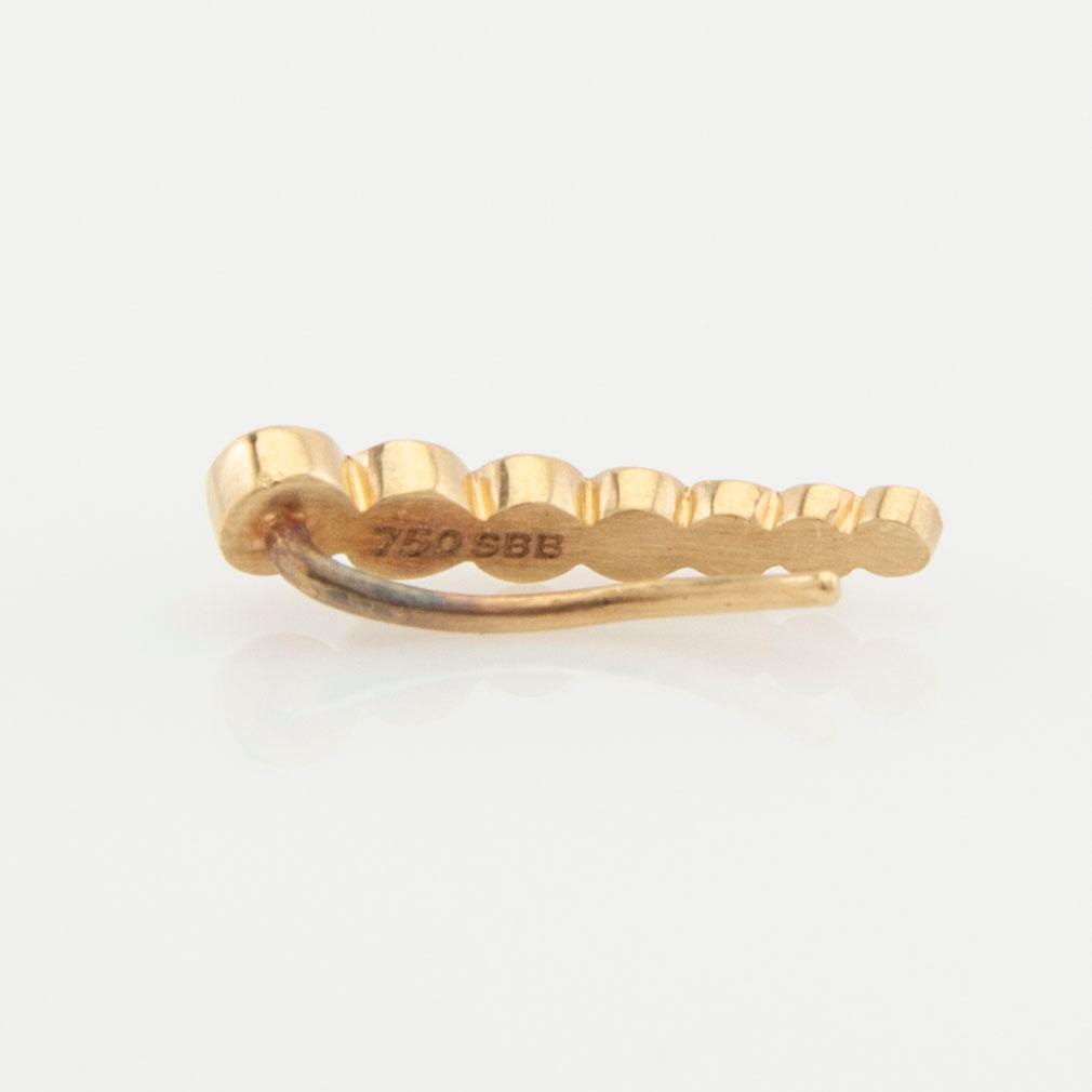 Earring, 18K gold with brilliant-cut diamonds, "Petit Croissant de Lune", Sophie Bille Brahe.