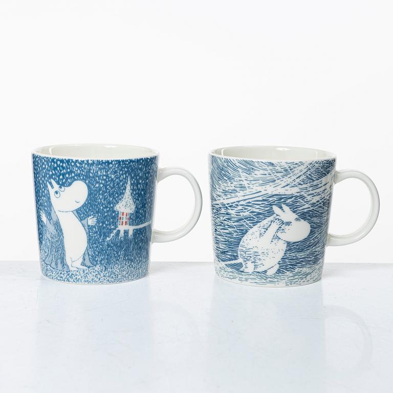 Arabia, 29 Moomin mugs, Finland.