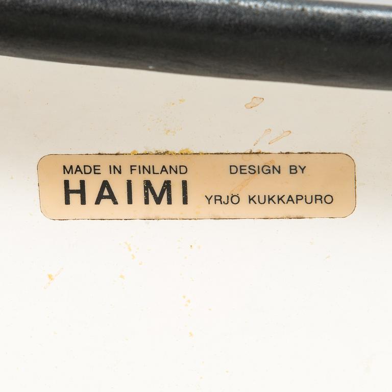 Yrjö Kukkapuro, fåtölj och fotpall, "Karusell", Haimi 1960-talets slut.