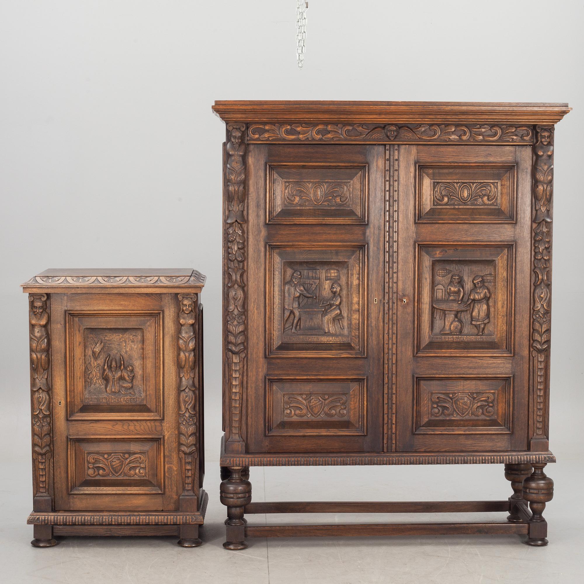 MATSALSMÖBLEMANG, 16 delar. Barockstil, 1900-talets mitt.