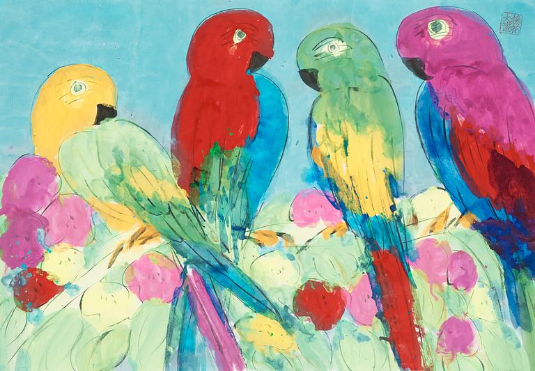 Walasse Ting, The Parrots.