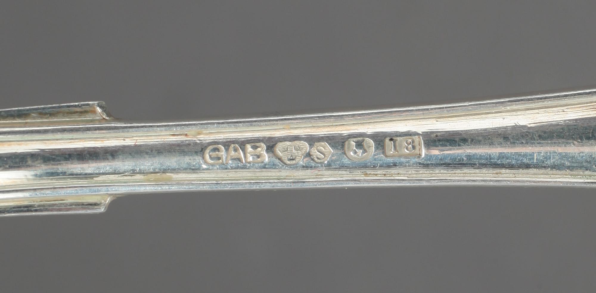 PARTI SKEDAR, silver, mest Norge och P.A. Lie, David Andersen, K. Bingen, 1800-1900-tal. Tot ca 1300 gram.