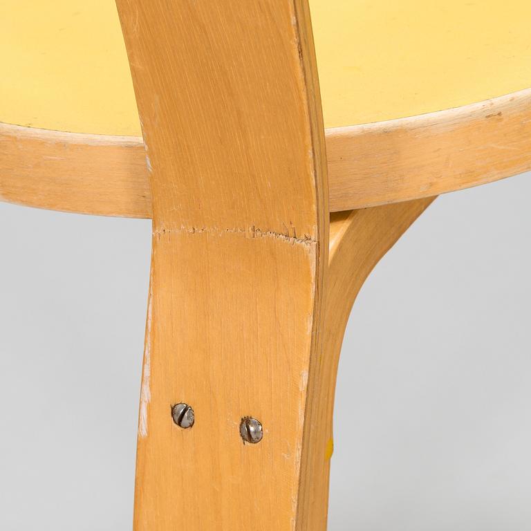 Alvar Aalto, six 1960s '65' chairs for Artek.