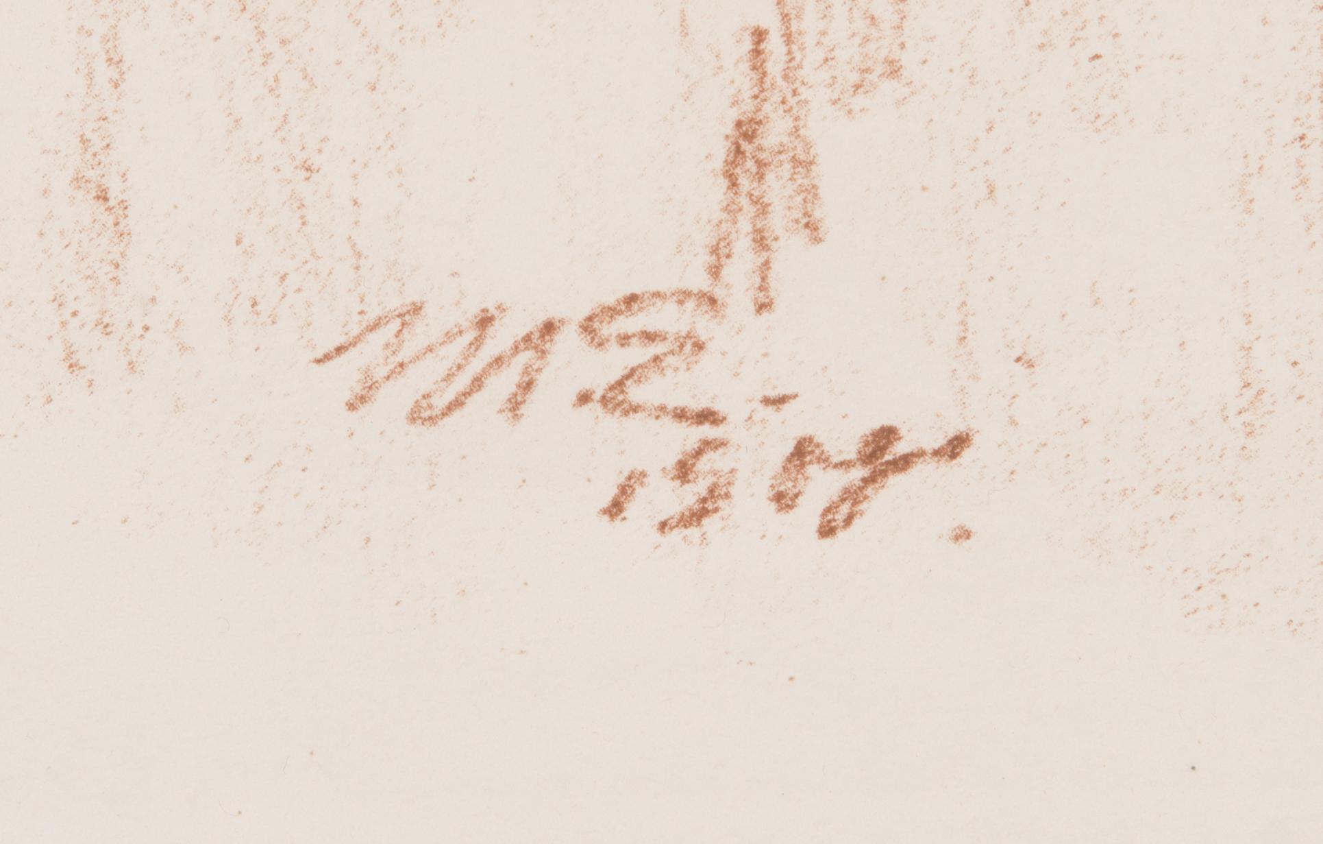 Magnus Enckell, litografi, signerad och daterad 1908.