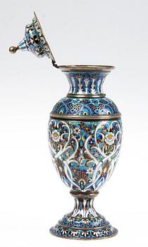 LOCKURNA, orientalisk stil, silver och emalj, Gorham Manufacturing Co, 1800/1900-tal.