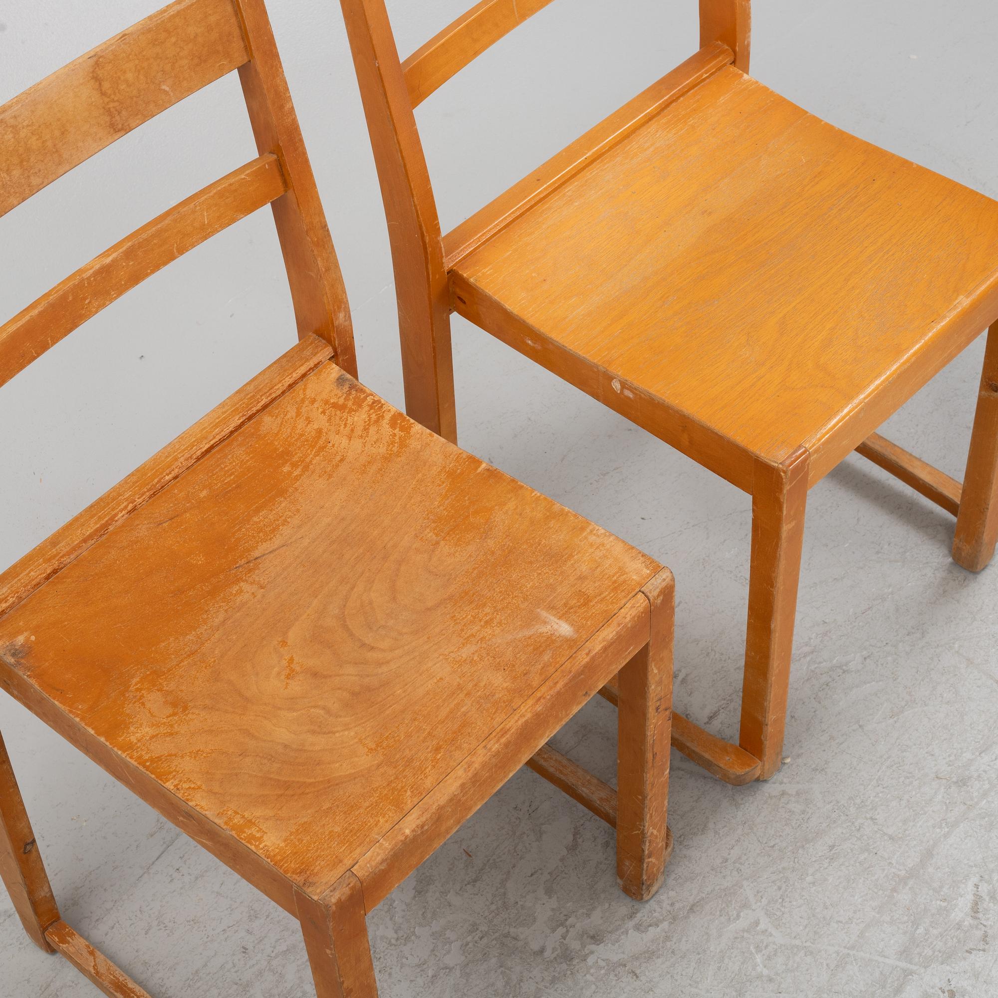 A set of six chairs, mid 20th Century.