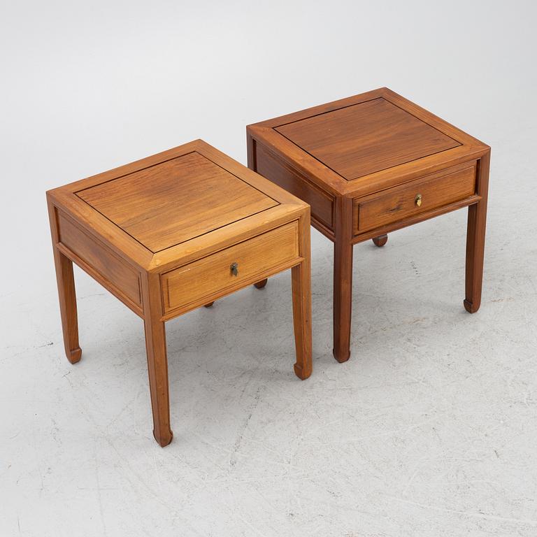 Lamp tables, a pair, China, modern manufacture.