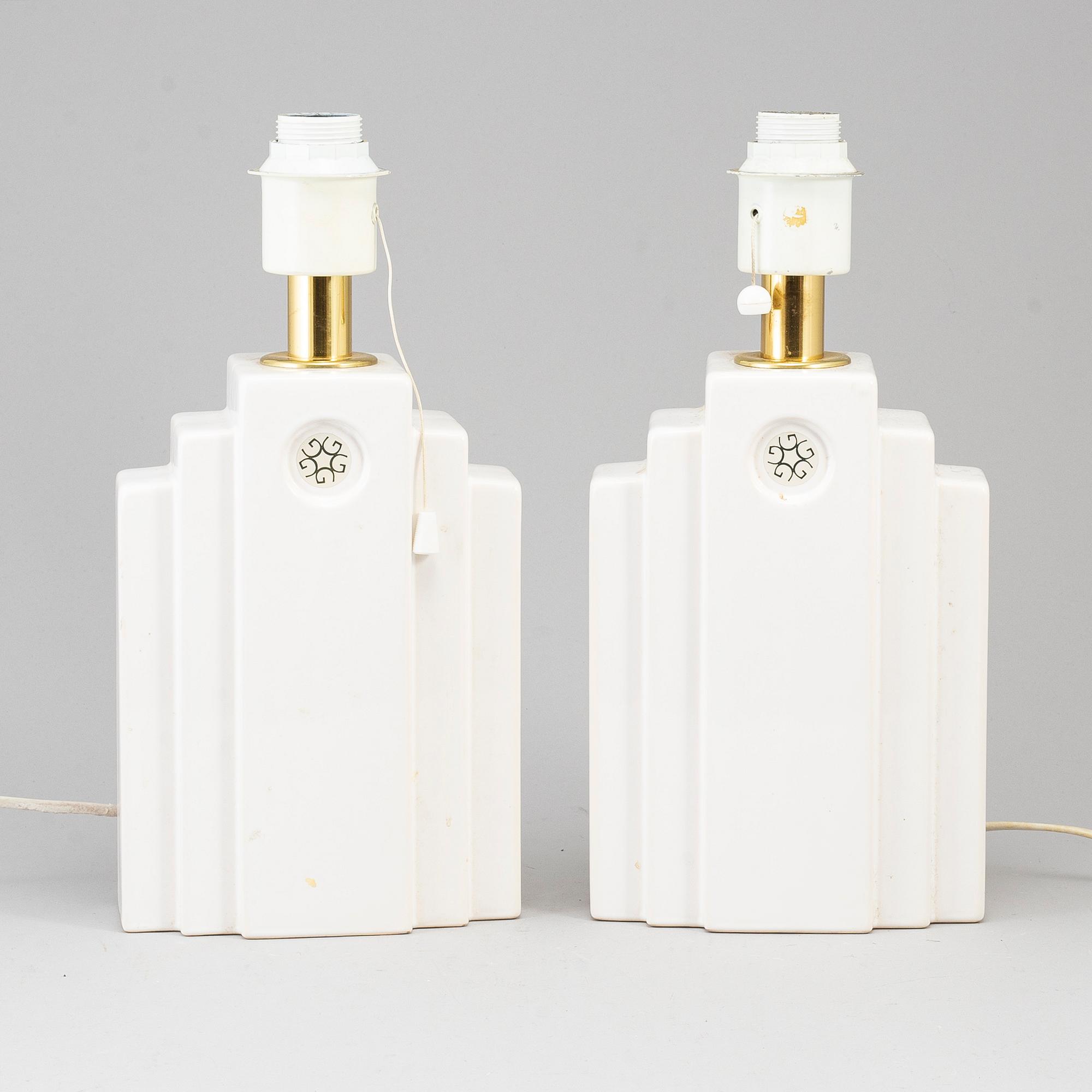A pair of late 20th Cenutry table lights from Boréns.