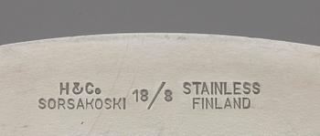 KATTILA, ruostumatonta terästä, Bertel Gardberg, Sorsakoski, FONDUE-OTTIMIA, 6 kpl, Fiskars. 1900-luvun puoliväli.