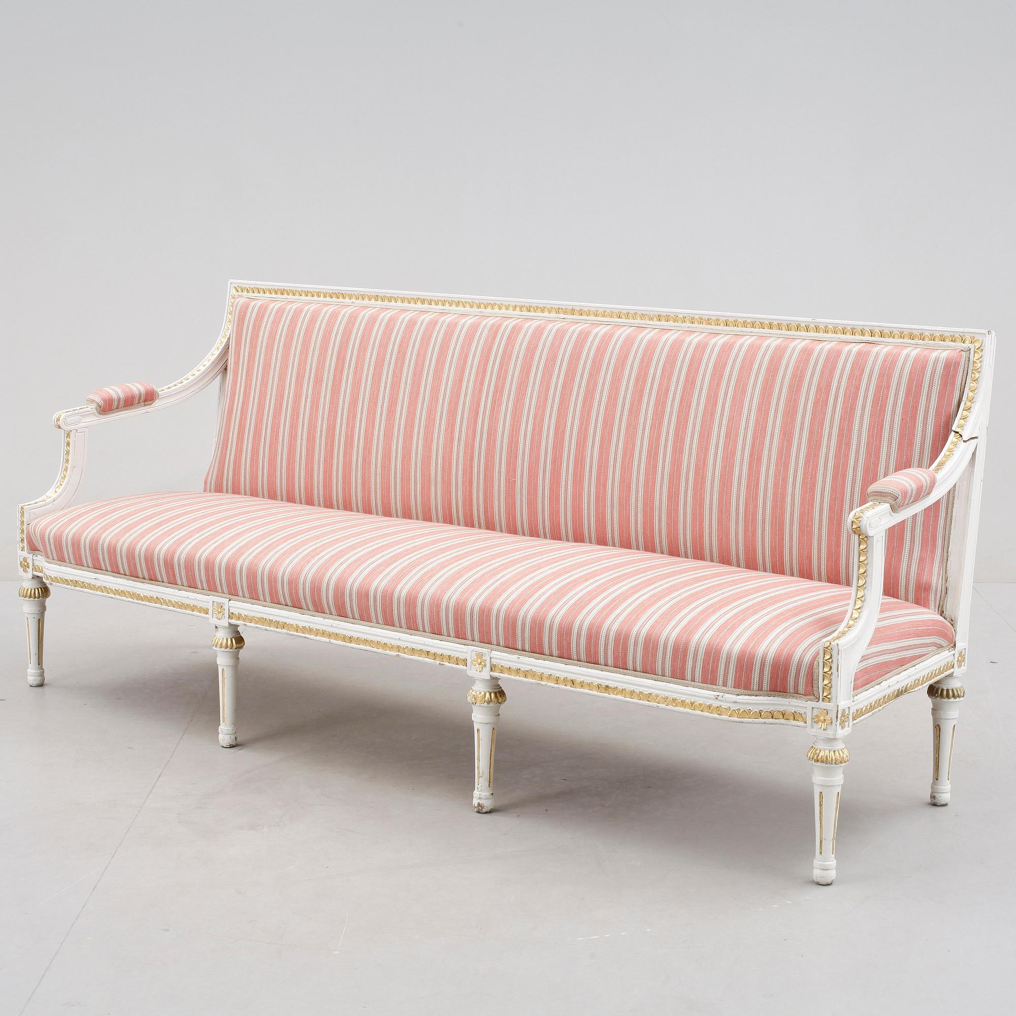 SOFFA, gustaviansk stil, 1800-tal.