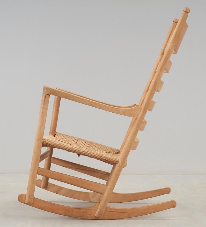 A Hans J Wegner ash 'CH-45' rocking chair, by Carl Hansen & Son, Denmark.