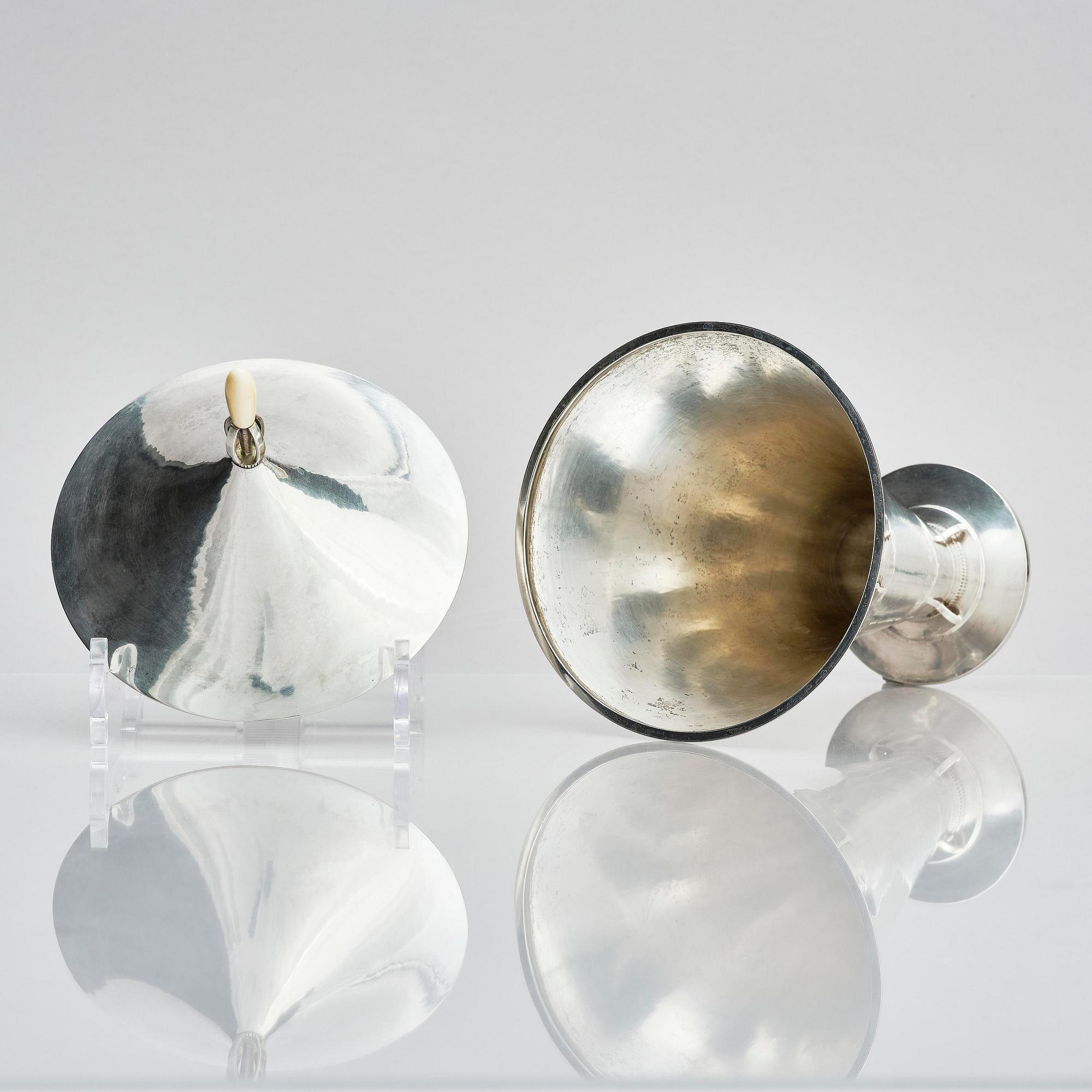 Wiwen Nilsson, a silver beaker with lid, Lund, Sweden 1927.