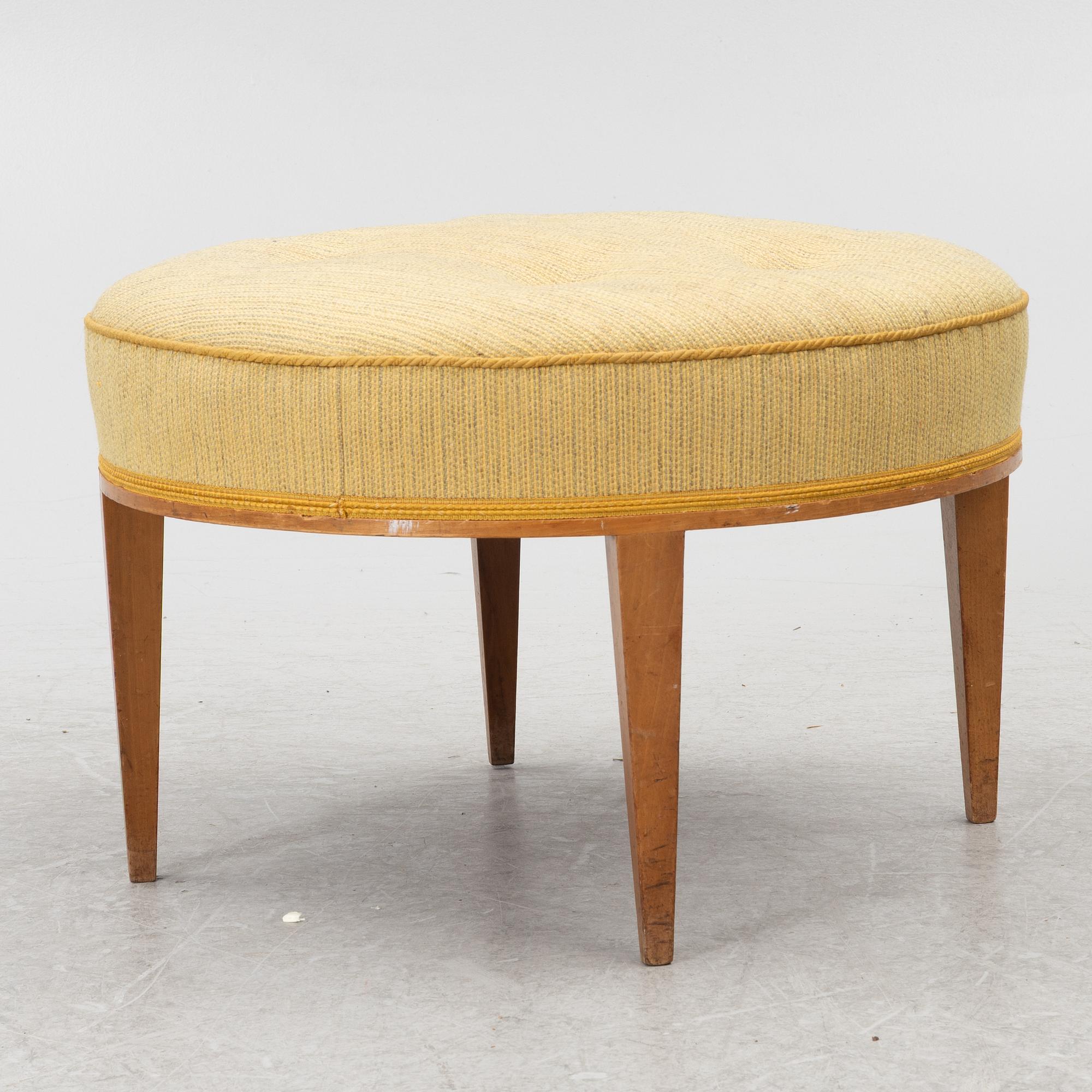 Josef Frank, a model 647 ottoman, Firma Svenskt Tenn, before 1985.