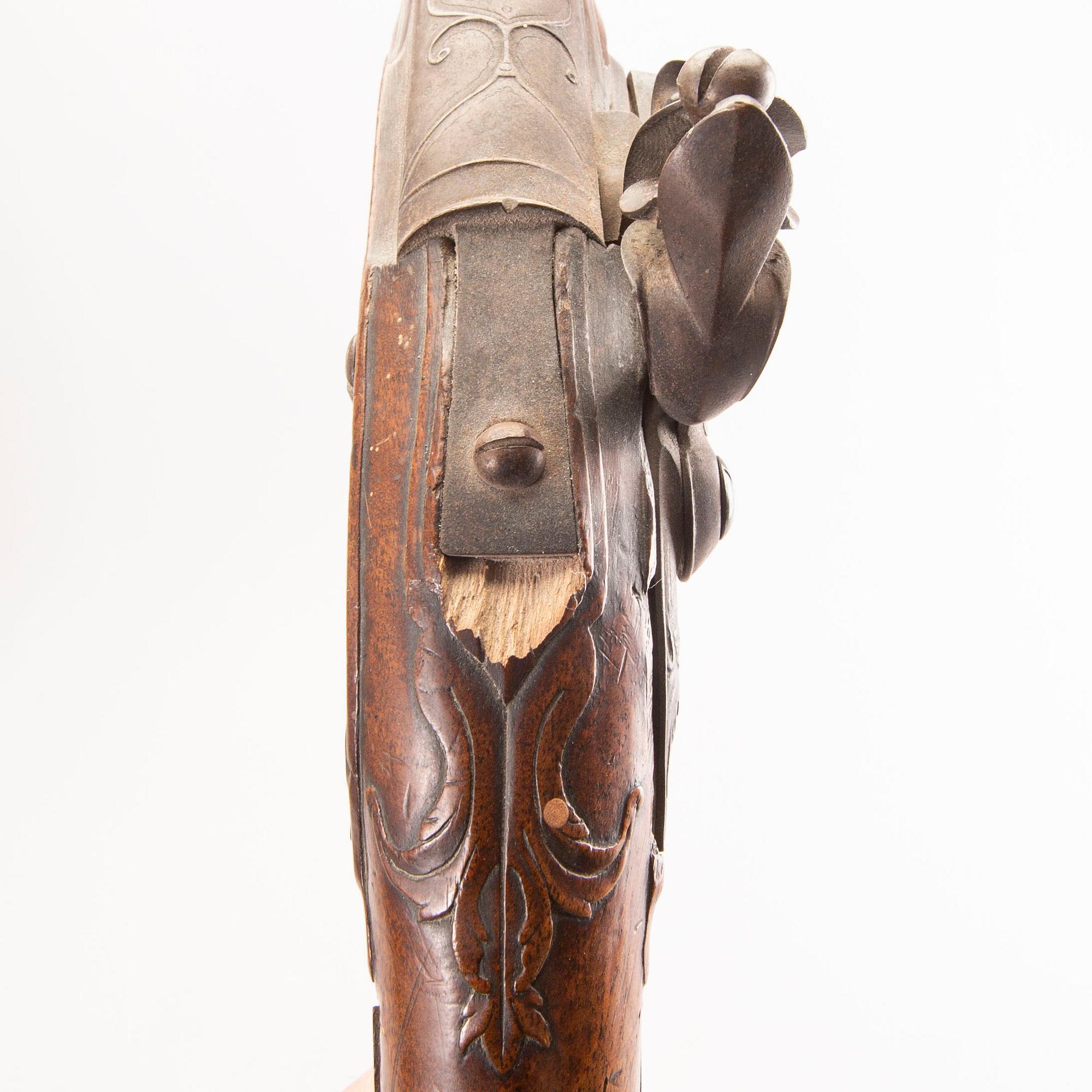 A Pierre Formentin flintlock pistol, 18th Century latter part.