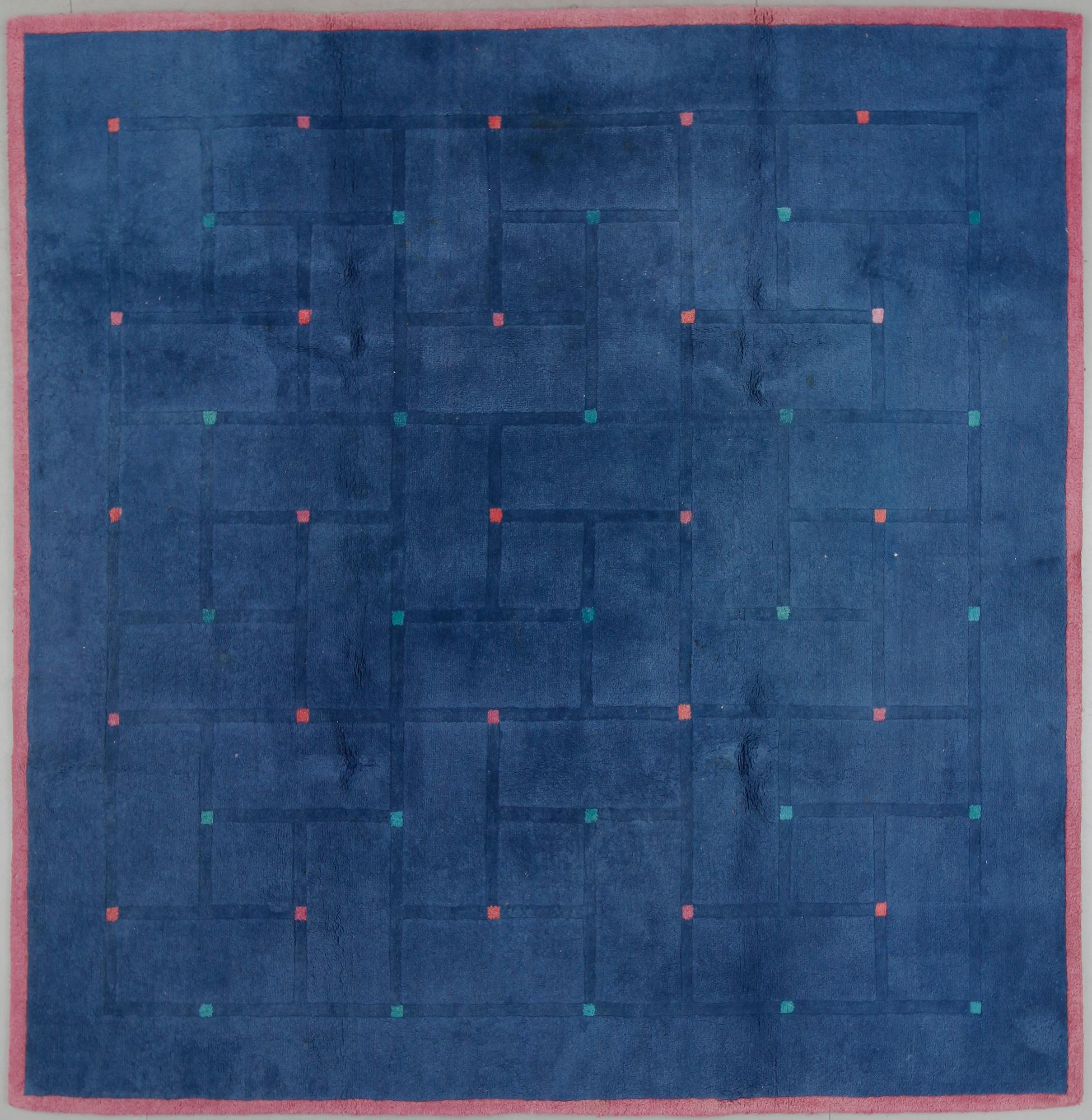 MATTA, flossa, "Basin Street", Ingrid Dessau för Kinnasand, ca 250 x 250 cm.