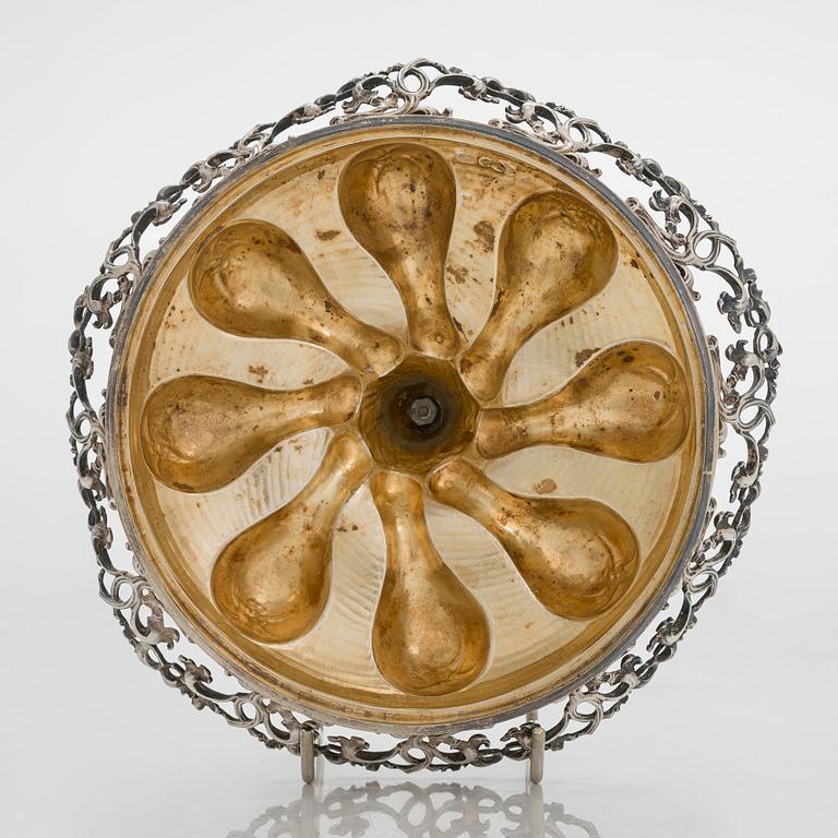 An early 20th-century parcel-gilt silver standing cup, maker's mark presumably Ludwig Neresheimer & Co, Hanau, Germany.