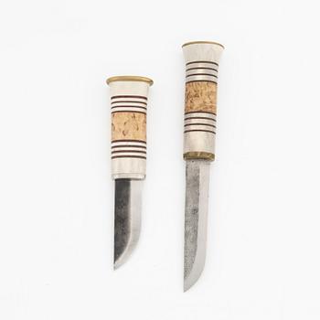 Two reindeer horn knives.