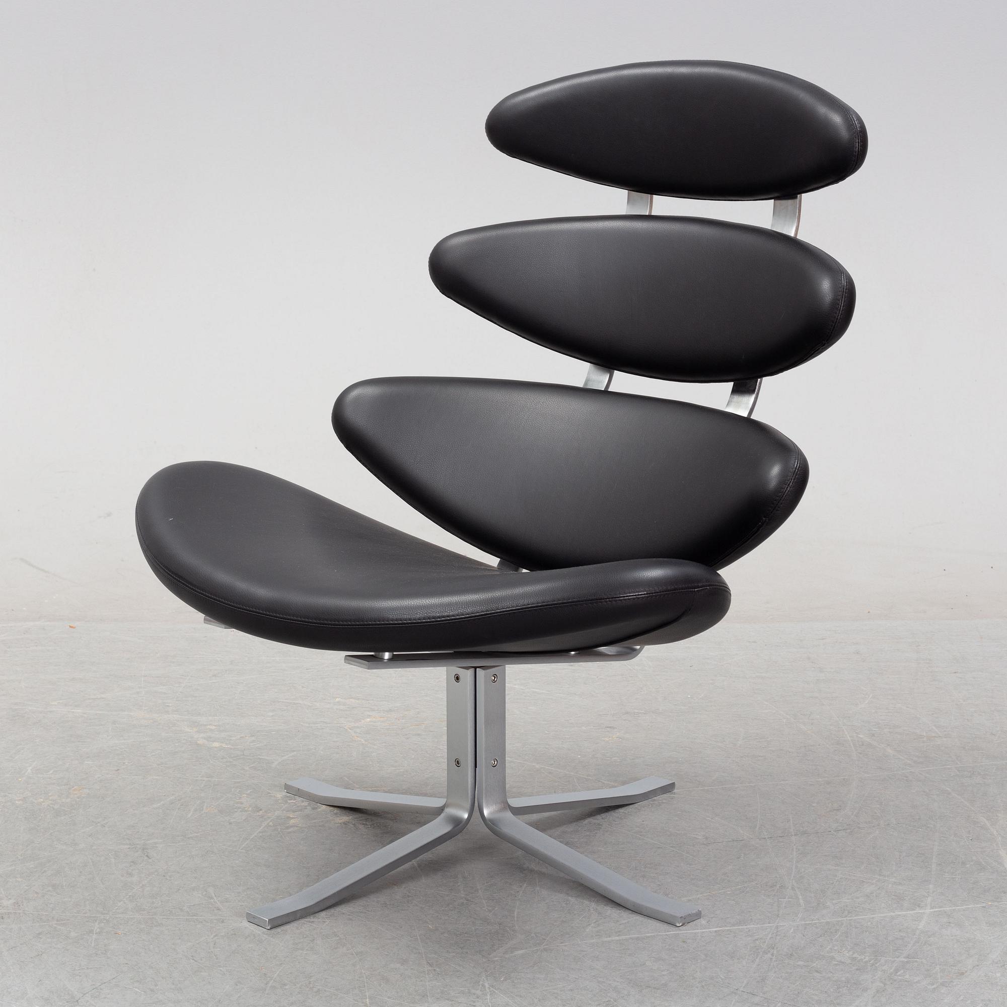 Poul Volther, fåtölj, "Corona EJ 5", Erik Jørgensen, Danmark.