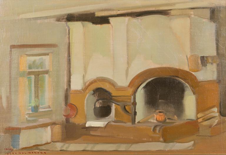 EERO NELIMARKKA, oil on panel, signed and dated -42.